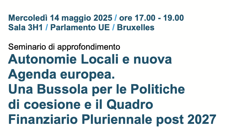 Autonomie Locali e nuova Agenda europea. Una Bussola per le Politiche di coesione e il Quadro Finanziario Pluriennale post 2027